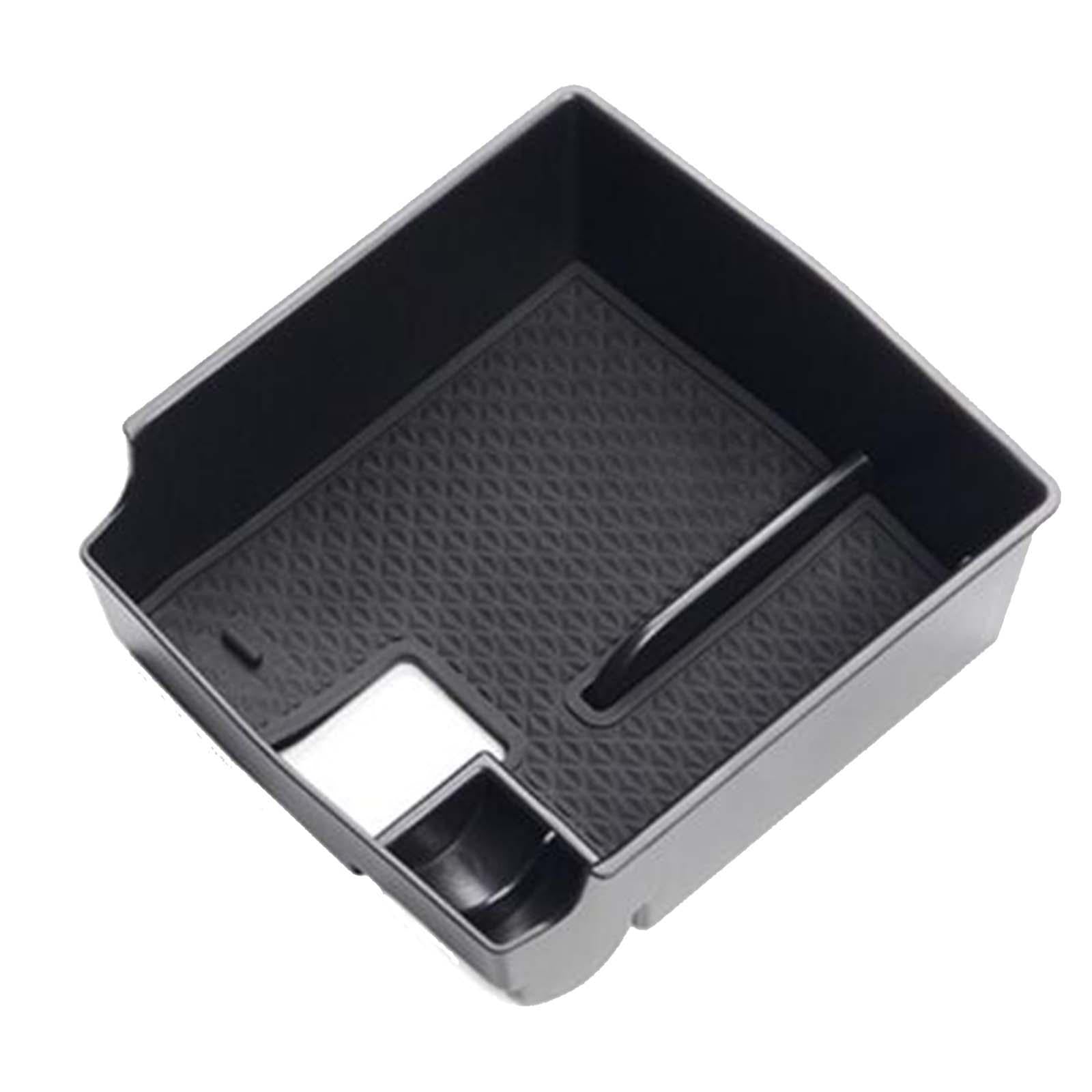 Car Armrest Organizer 16x16x6cm Black Durable Center Console Organizer Tray