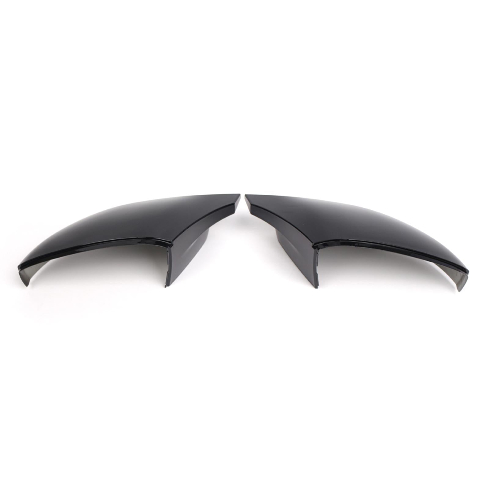 2Pcs Door Wing Mirror Cover Caps Black Rearview Mirror Caps for VW Polo