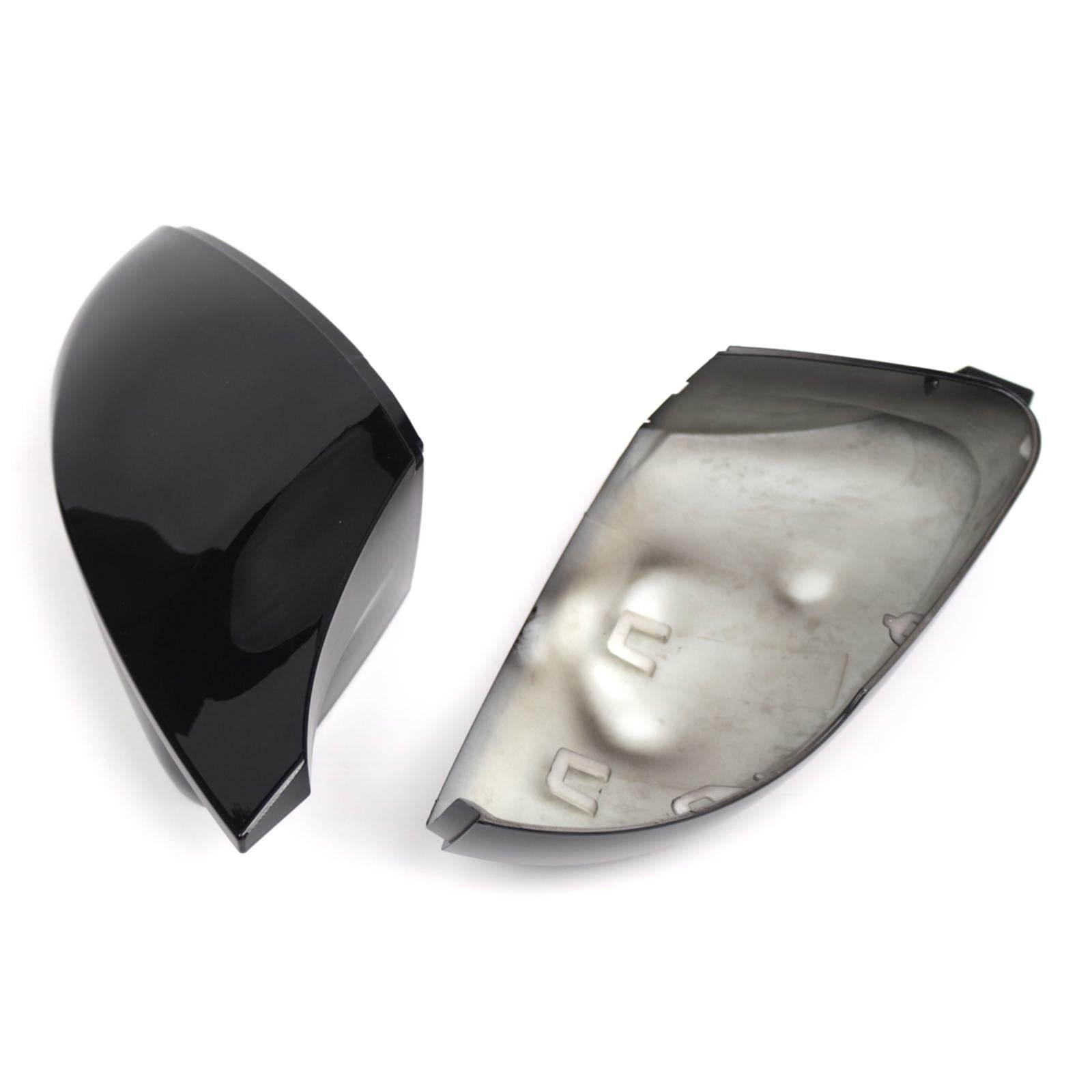 2Pcs Door Wing Mirror Cover Caps Black Rearview Mirror Caps for VW Polo