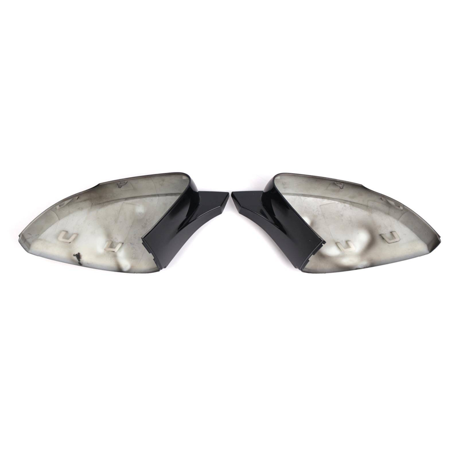 2Pcs Door Wing Mirror Cover Caps Black Rearview Mirror Caps for VW Polo