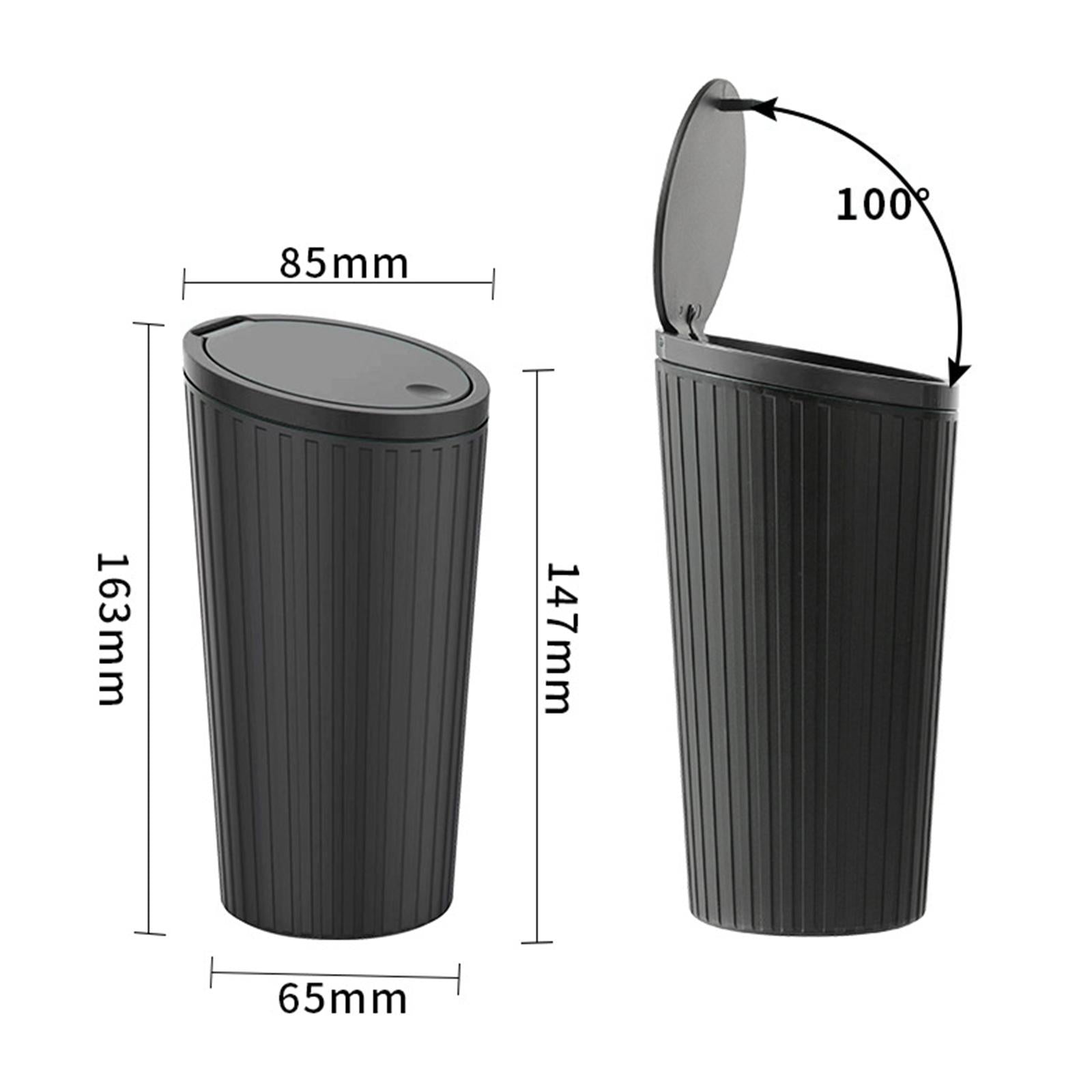 Car Trash Can Durable Small Car Cup Holder Trash Bin for Auto Truck SUV black