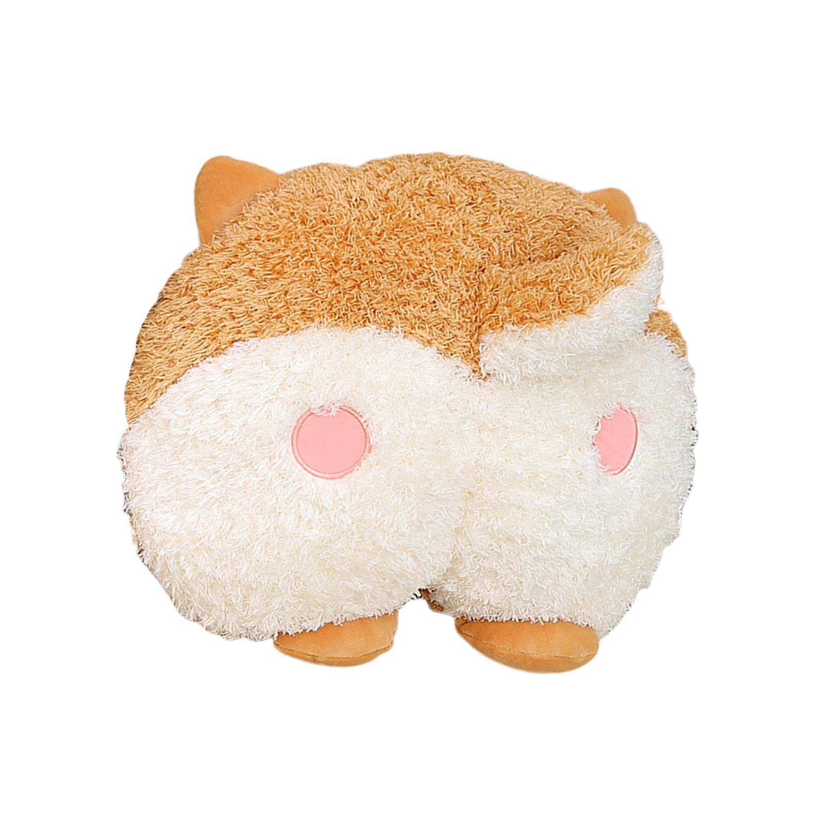Car Pillow Attachment Car Cushion for Travelling Driving Decor 26cmx27cm Corgi