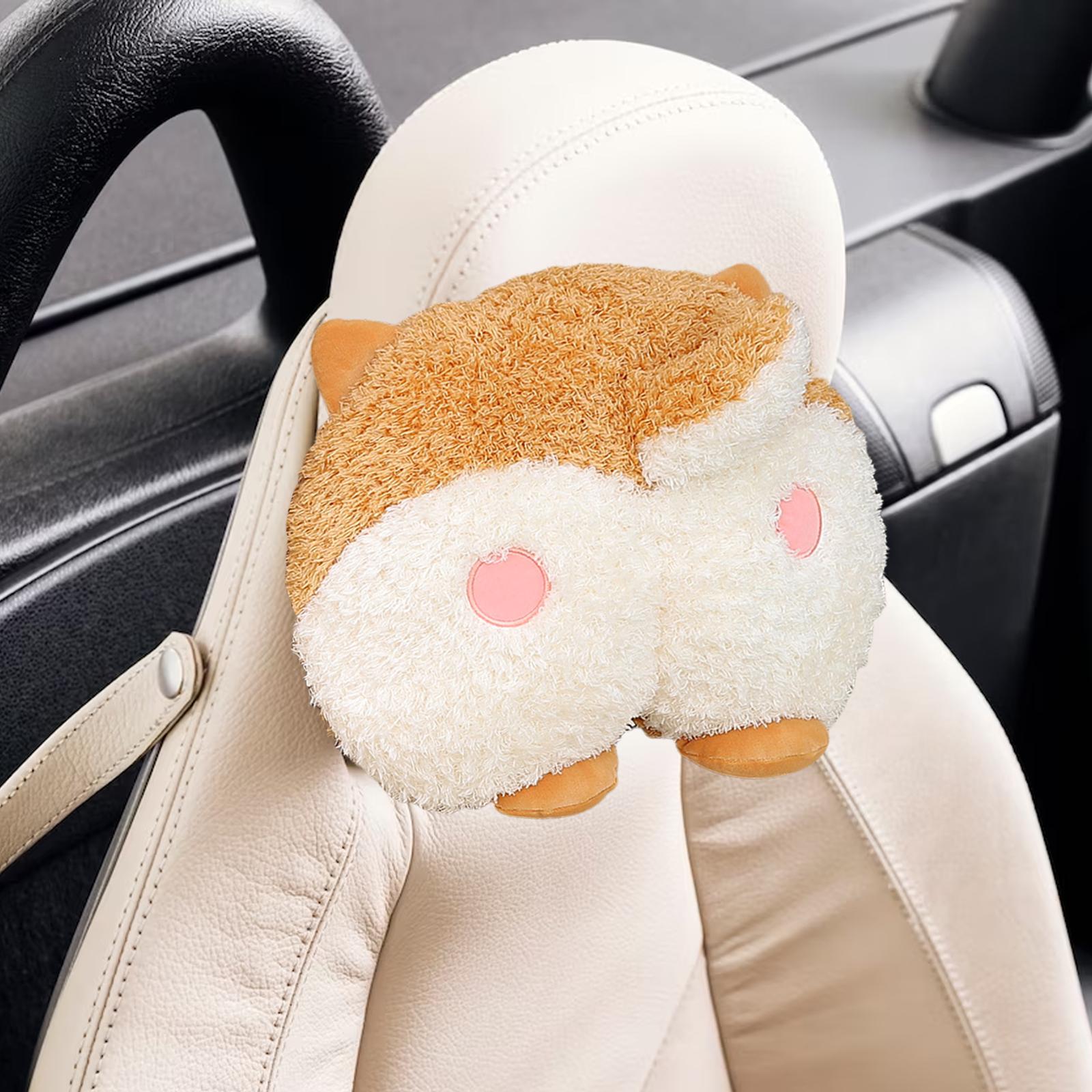 Car Pillow Attachment Car Cushion for Travelling Driving Decor 26cmx27cm Corgi