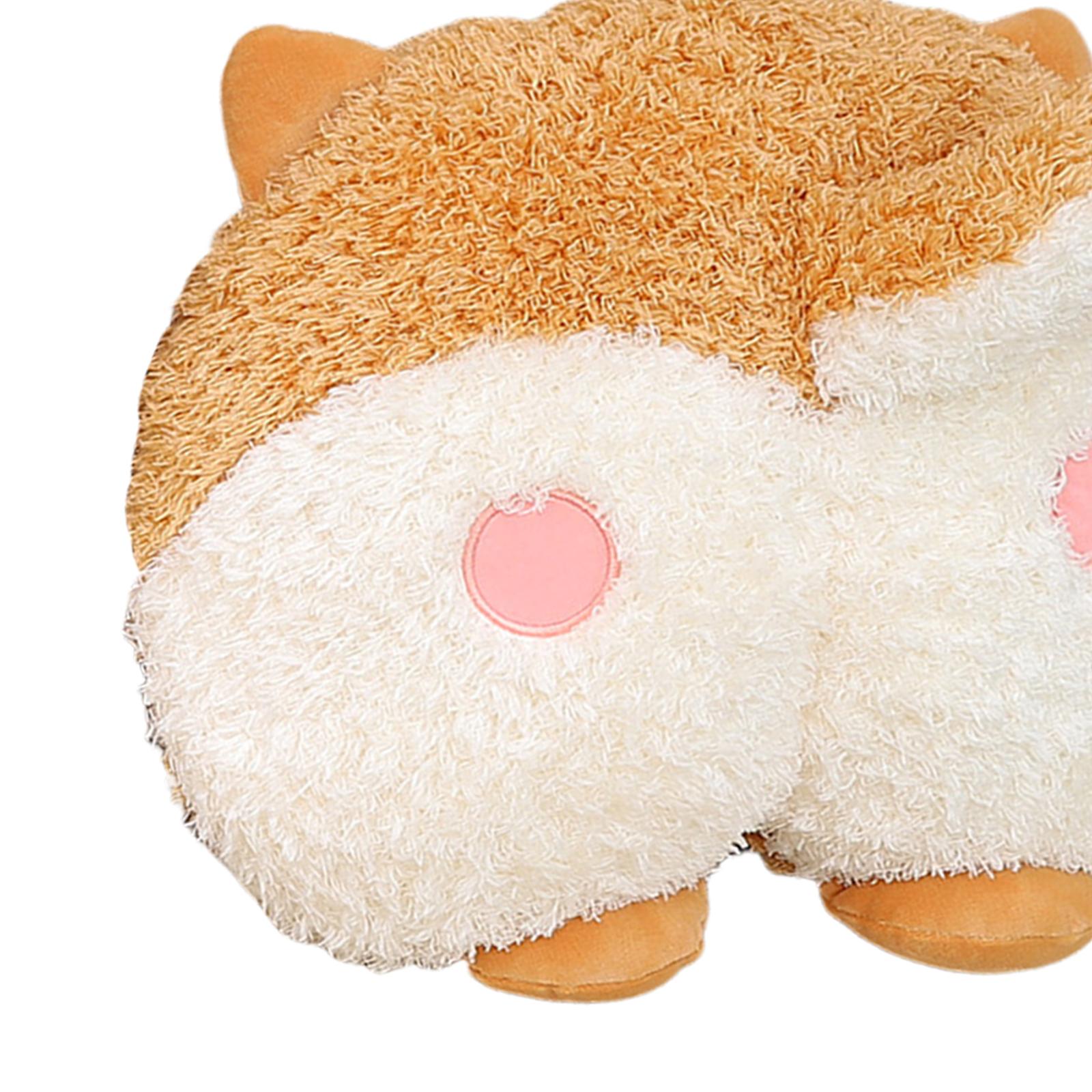 Car Pillow Attachment Car Cushion for Travelling Driving Decor 26cmx27cm Corgi