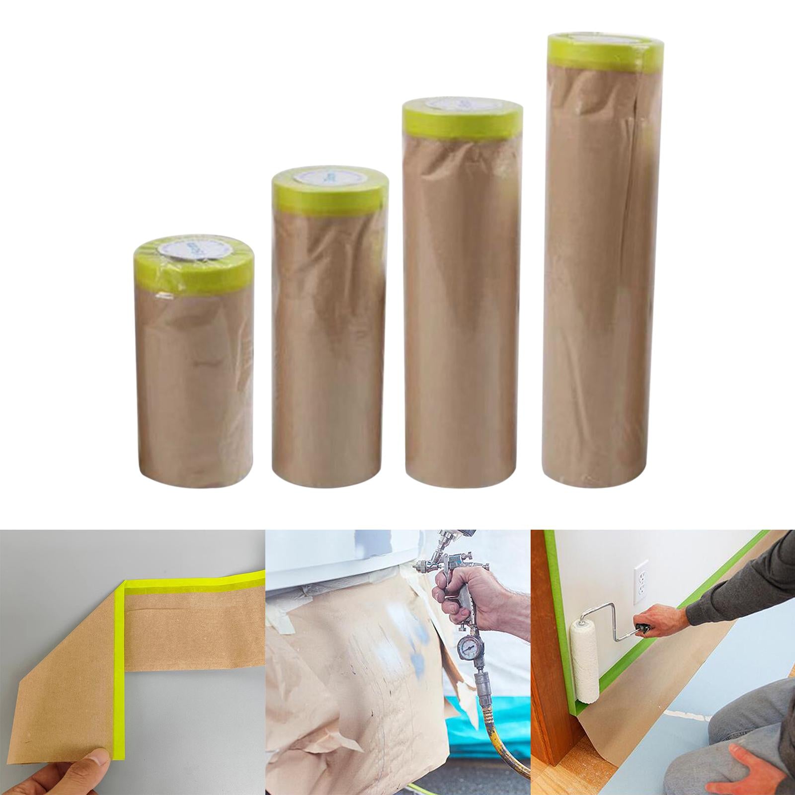 Pre Taped Masking Tape 15M Wall Treatment for Frames Cars and Auto Body 15cm