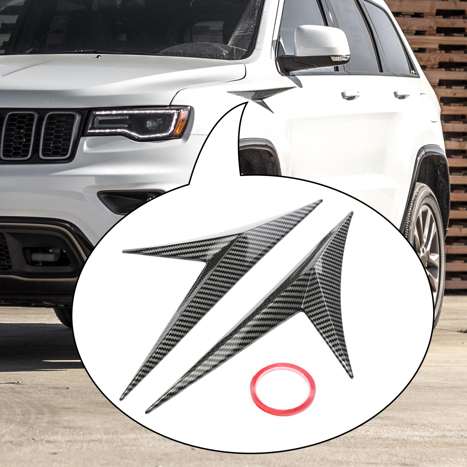 2 Pieces Car Air Flow Fender Vent Wing Cover Trim Durable Decor Sticker
