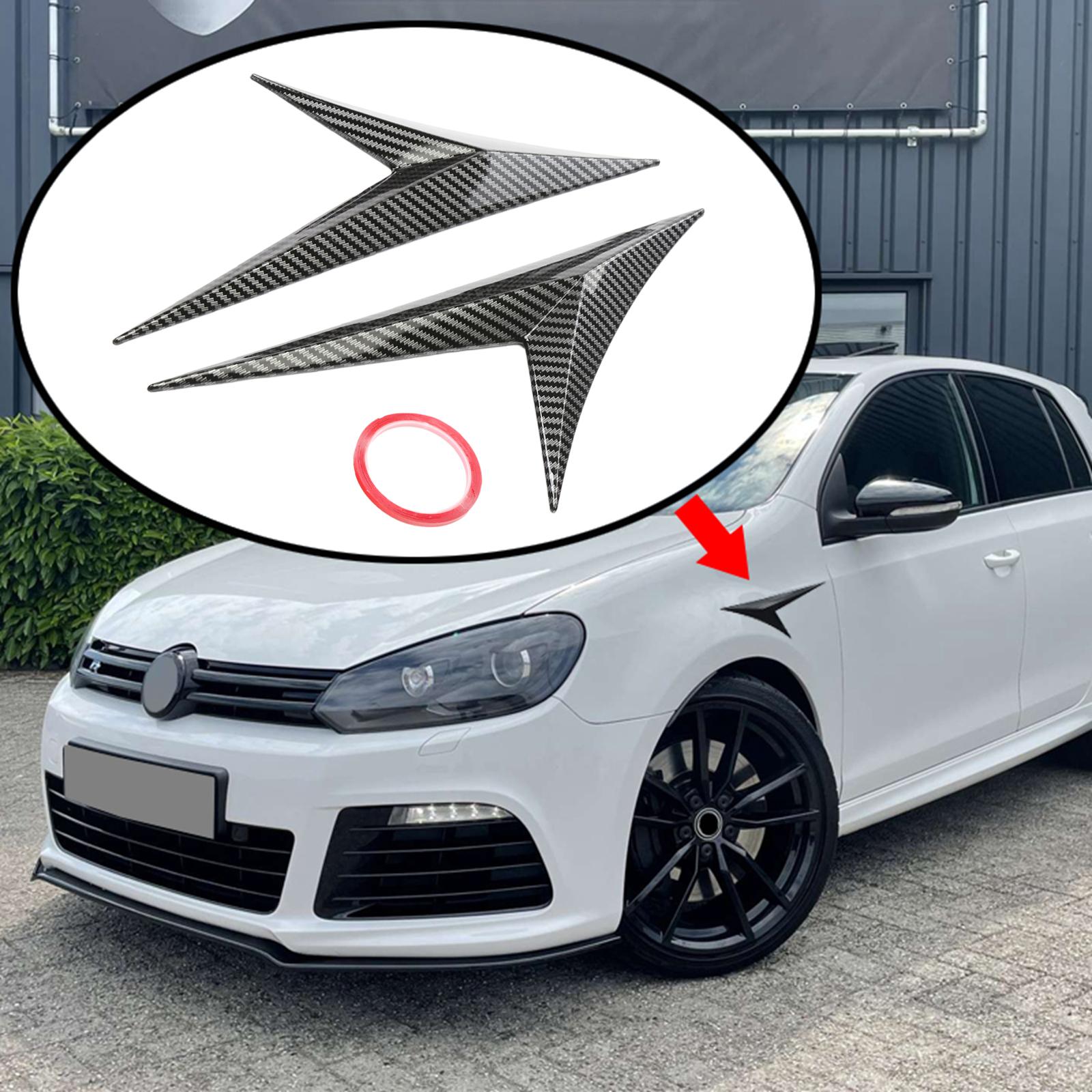 2 Pieces Car Air Flow Fender Vent Wing Cover Trim Durable Decor Sticker