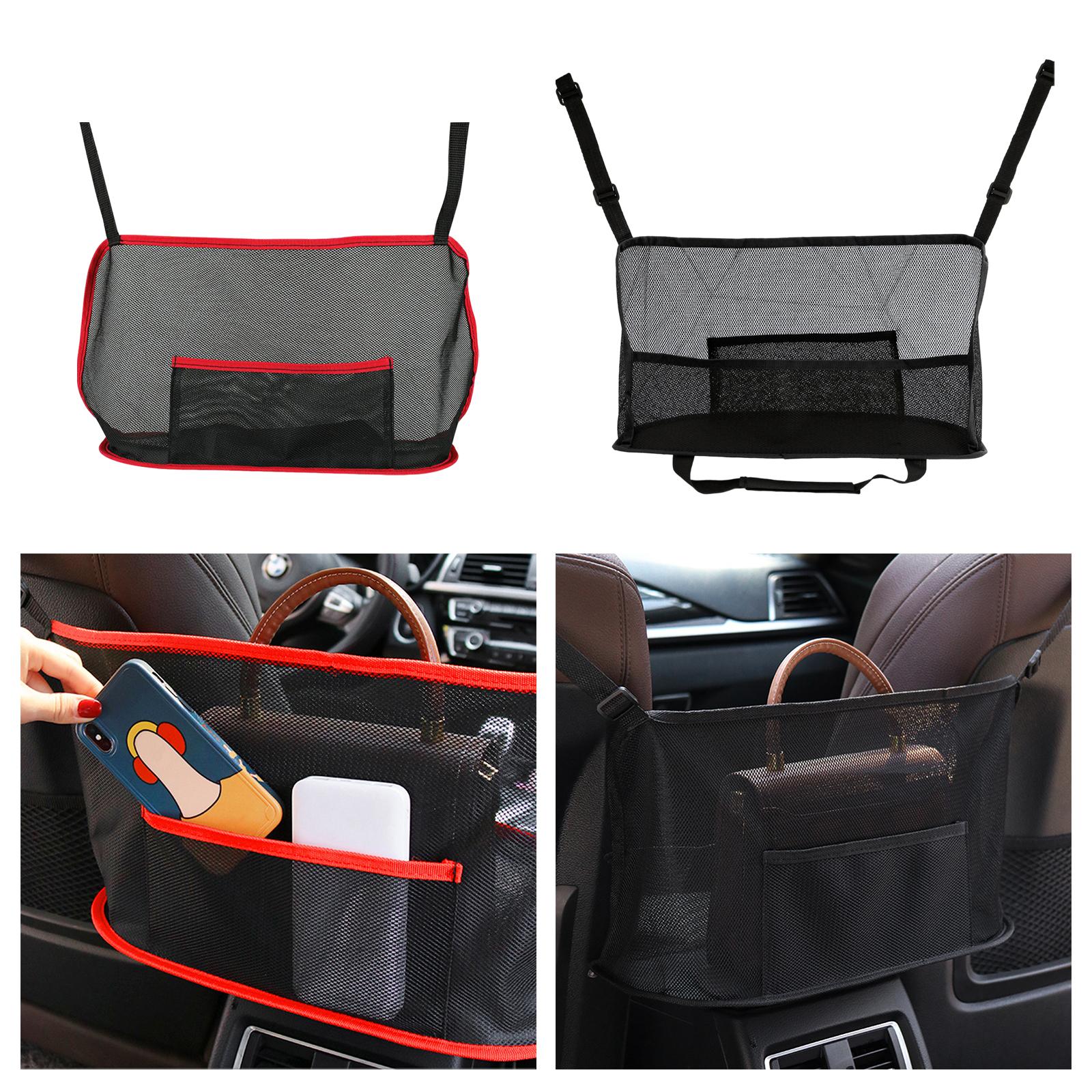 Car Purse Handbag Holder Between Seats Seat Back Organizer for Document Red