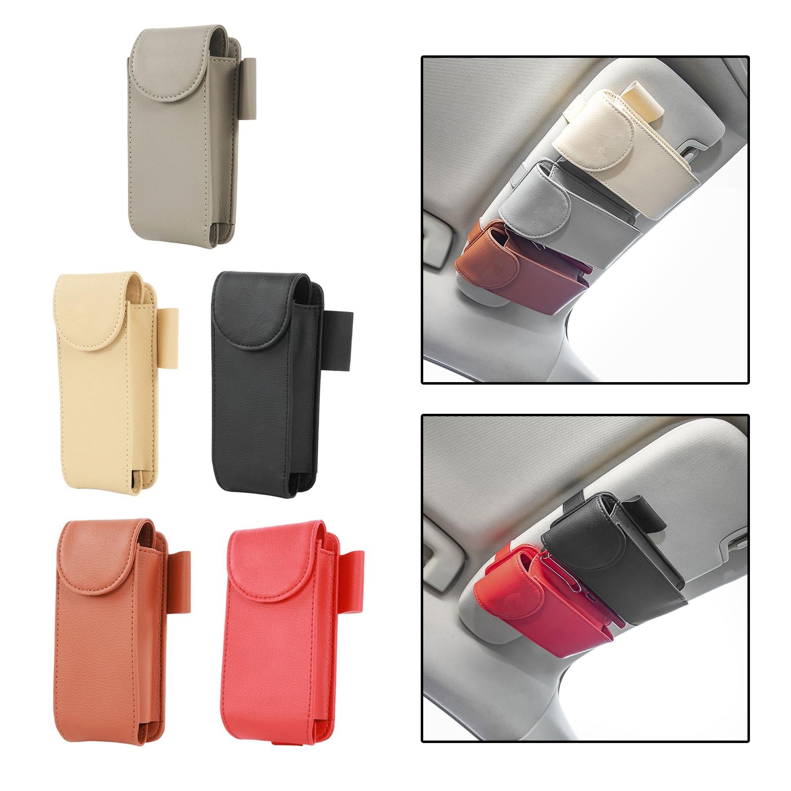 Sunglasses Holders for Car Sun Visor Universal for Automobile Truck SUV Grey