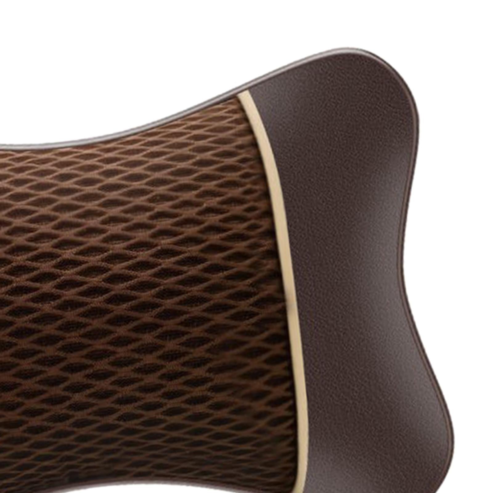 Car Headrest Pillow Ergonomic Car Neck Pillow for Trucks Suvs Cars Brown