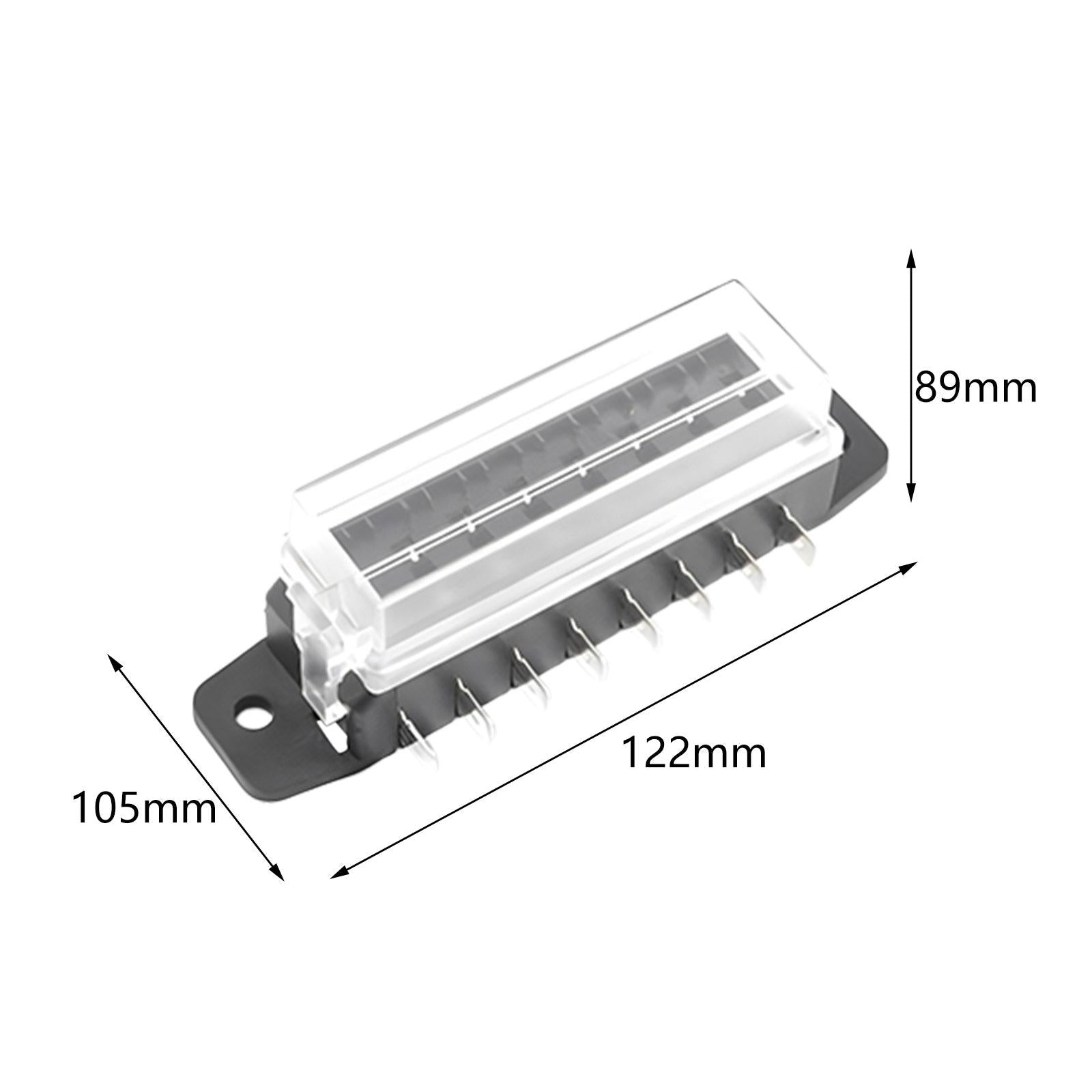 Car Auto Standard Blade Fuse Board Box Convenient Assemble Transparent Cover 8 Way Blade