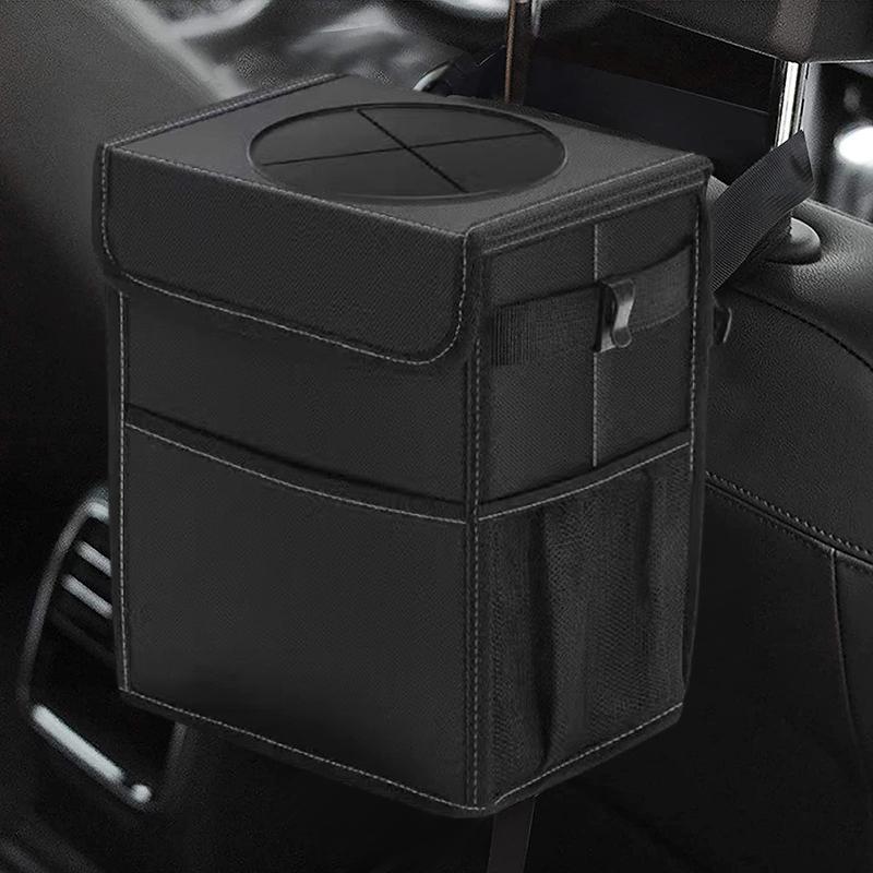 Car Trash Can Leak Anti Portable Black Auto Car Accessories Car Garbage Bin