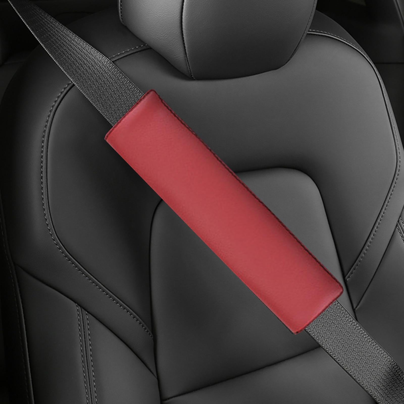 Car Seat Belt Cover Soft Seatbelt Shoulder Pad for SUV Truck Automotive Red