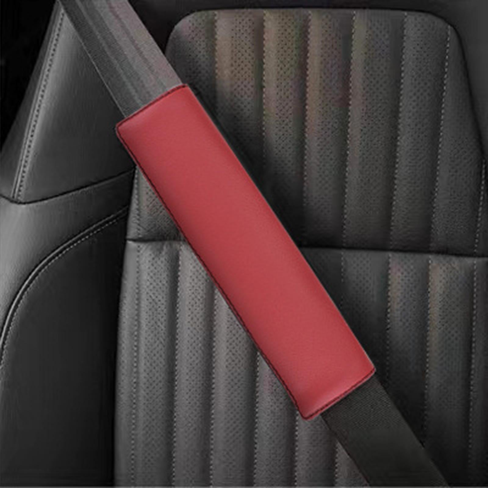 Car Seat Belt Cover Soft Seatbelt Shoulder Pad for SUV Truck Automotive Red