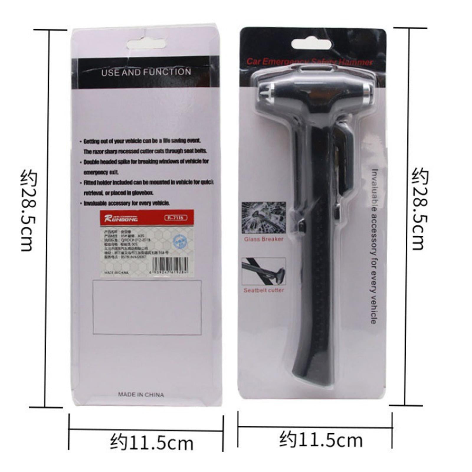 Car Safety Hammer Compact 2 in 1 Seatbelt Cutter for Window Car Vehicle
