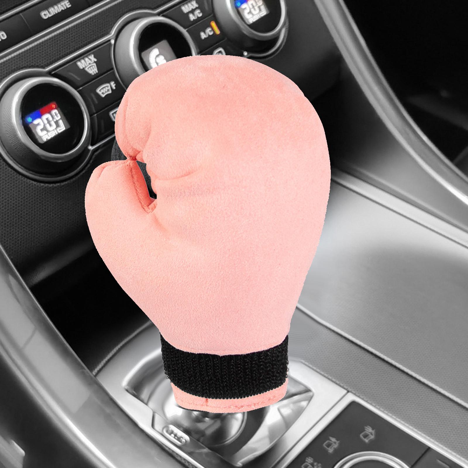 Car Gear Shift Cover, Fashion Boxing Shift Knob Cover for Car Truck SUV Pink