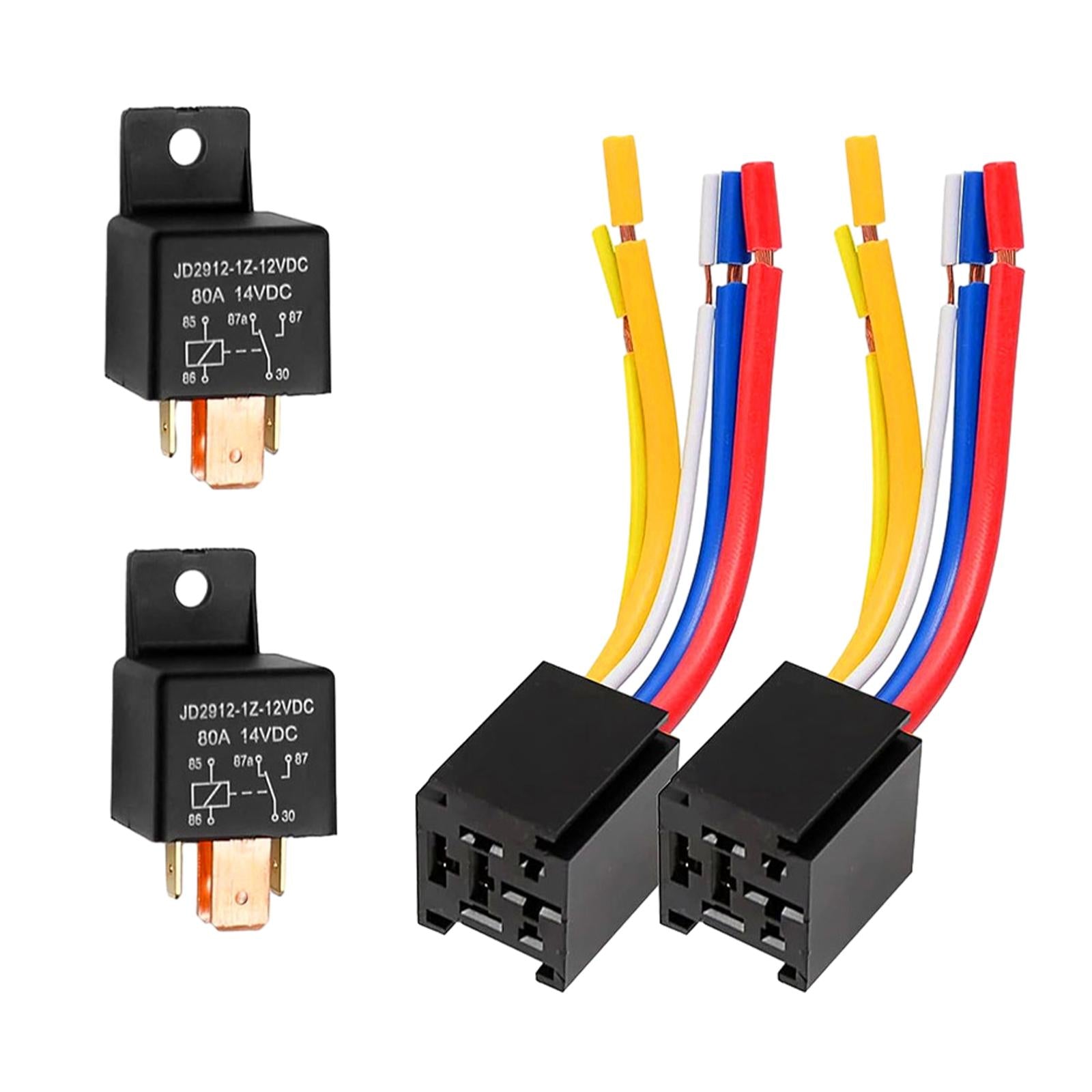 Car Relay with Harness 80Amp 12V Jd2912-1Z-12VDC for Vehicle Motorcycle
