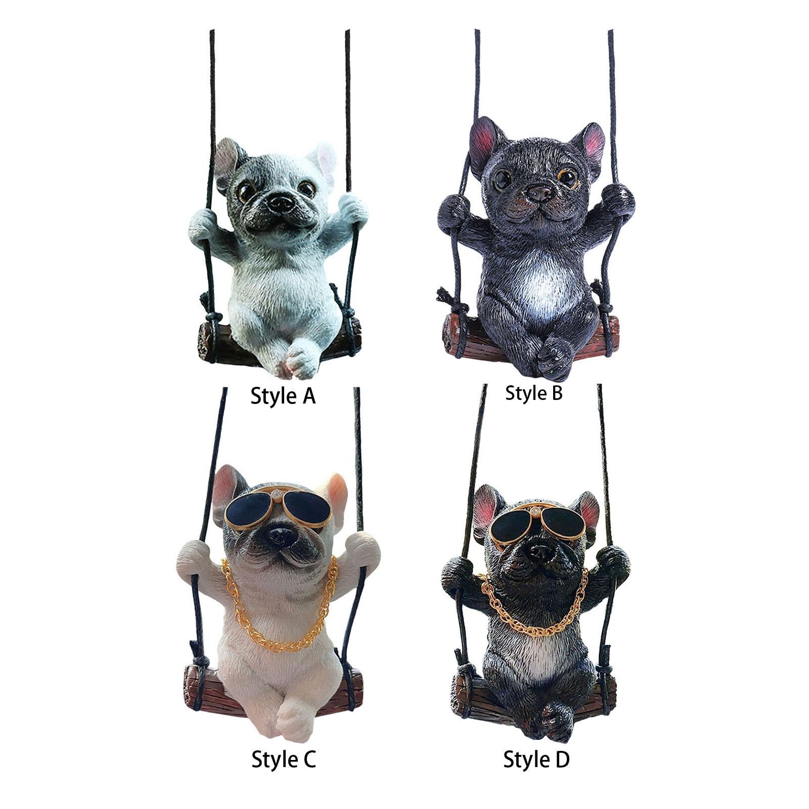 Dog Pendant for Car Rear View Mirror Charm for Backpacks Home Cafes Style A