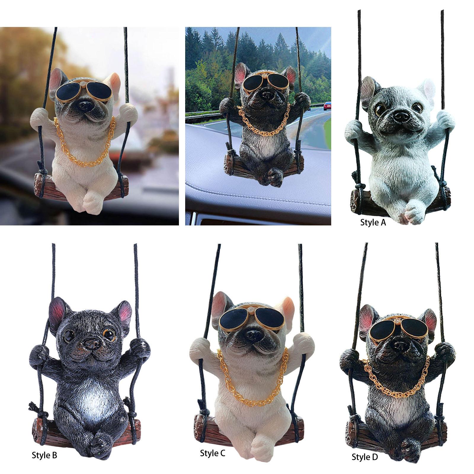 Dog Pendant for Car Rear View Mirror Charm for Backpacks Home Cafes Style A