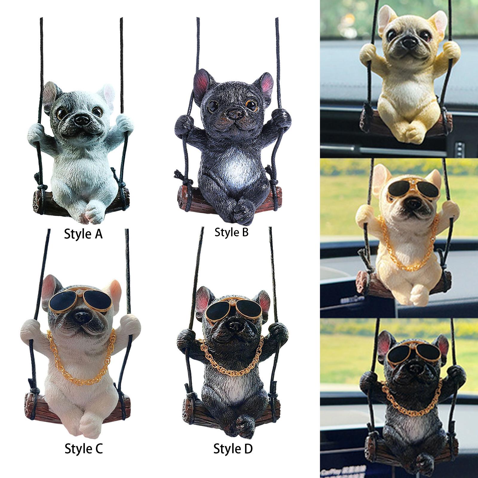 Dog Pendant for Car Rear View Mirror Charm for Backpacks Home Cafes Style A