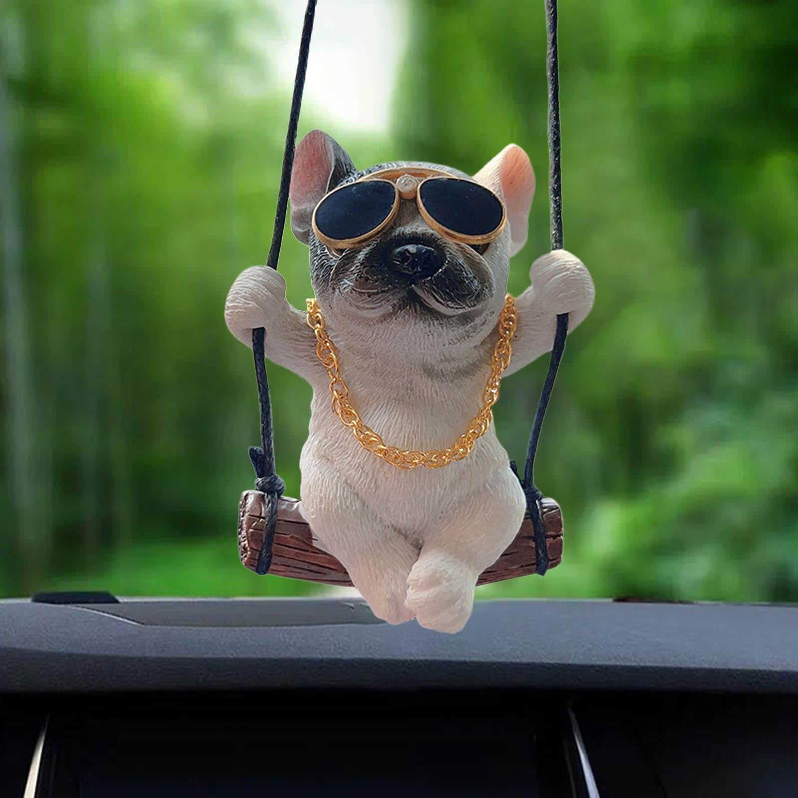 Dog Pendant for Car Rear View Mirror Charm for Backpacks Home Cafes Style C
