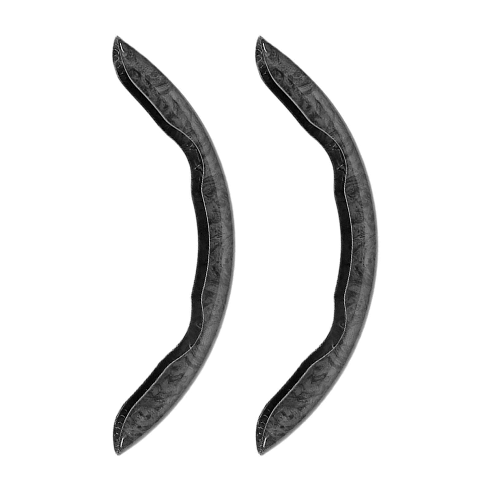 2 Pieces Car Steering Wheel Covers Durable Smooth Auto Interior Accessories black