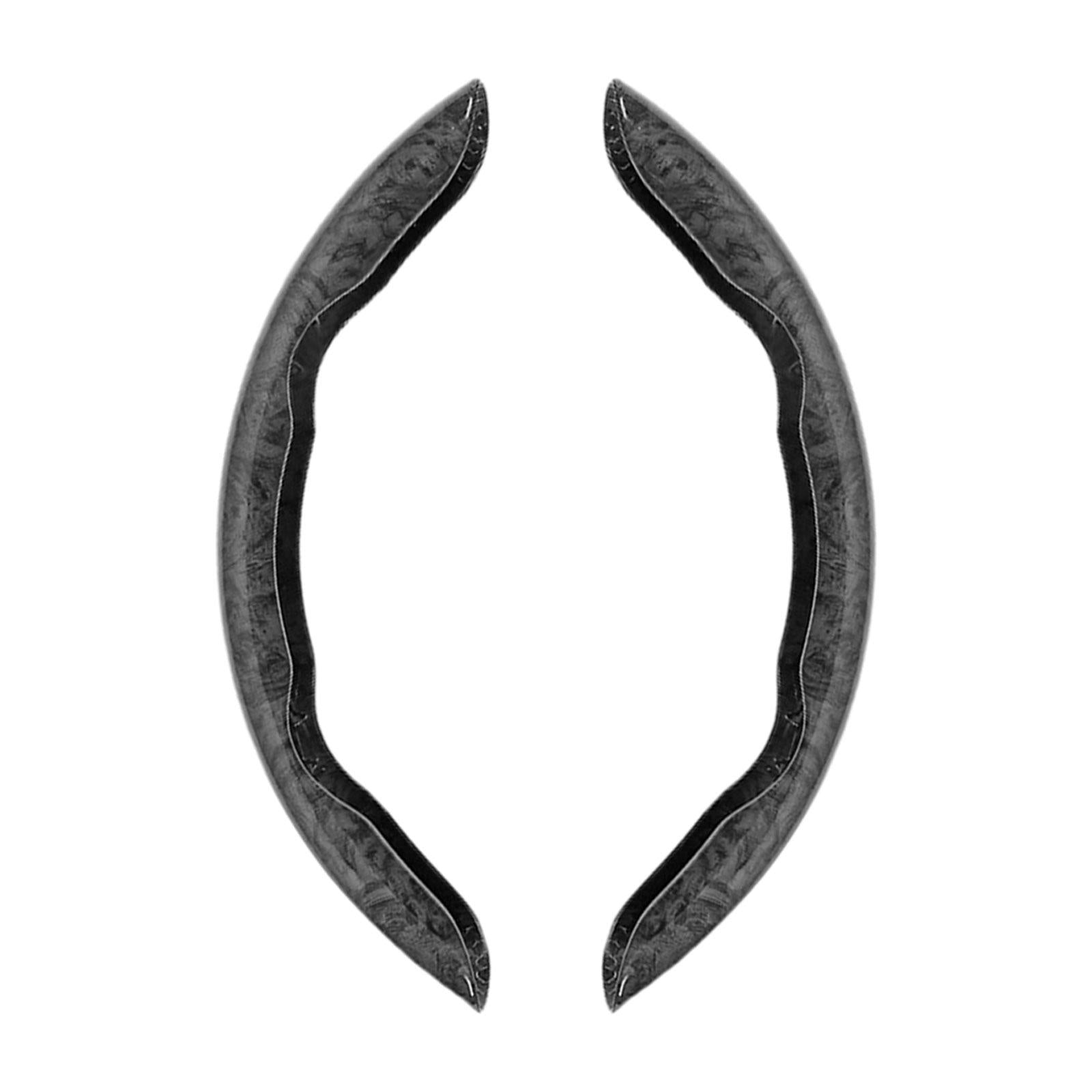 2 Pieces Car Steering Wheel Covers Durable Smooth Auto Interior Accessories black