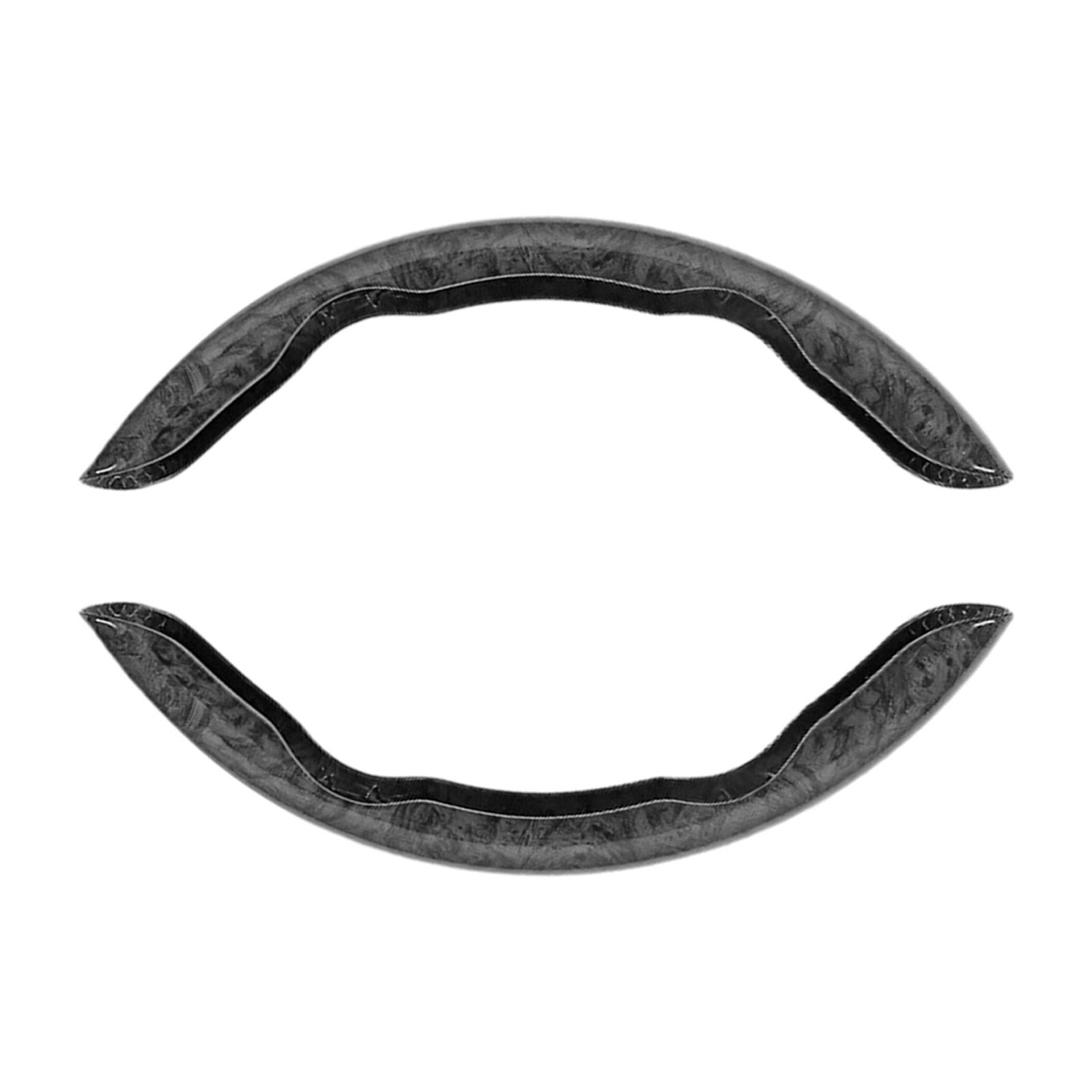 2 Pieces Car Steering Wheel Covers Durable Smooth Auto Interior Accessories black