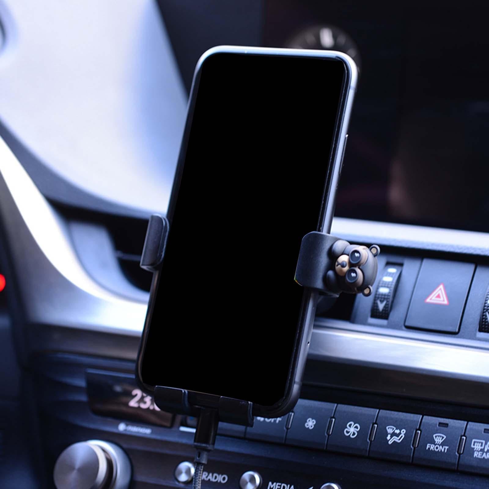 Car Vent Phone Mount Gravity Creative Adjustable Lovely Cartoon Phone Holder
