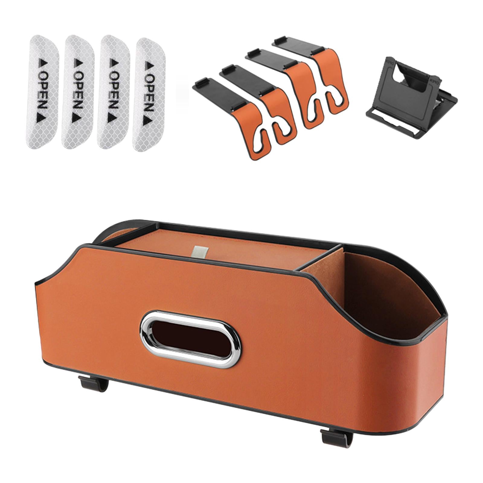 Car Headrest Organizer with 2 Drink Cup Holder for Travel Baby Toddlers Orange