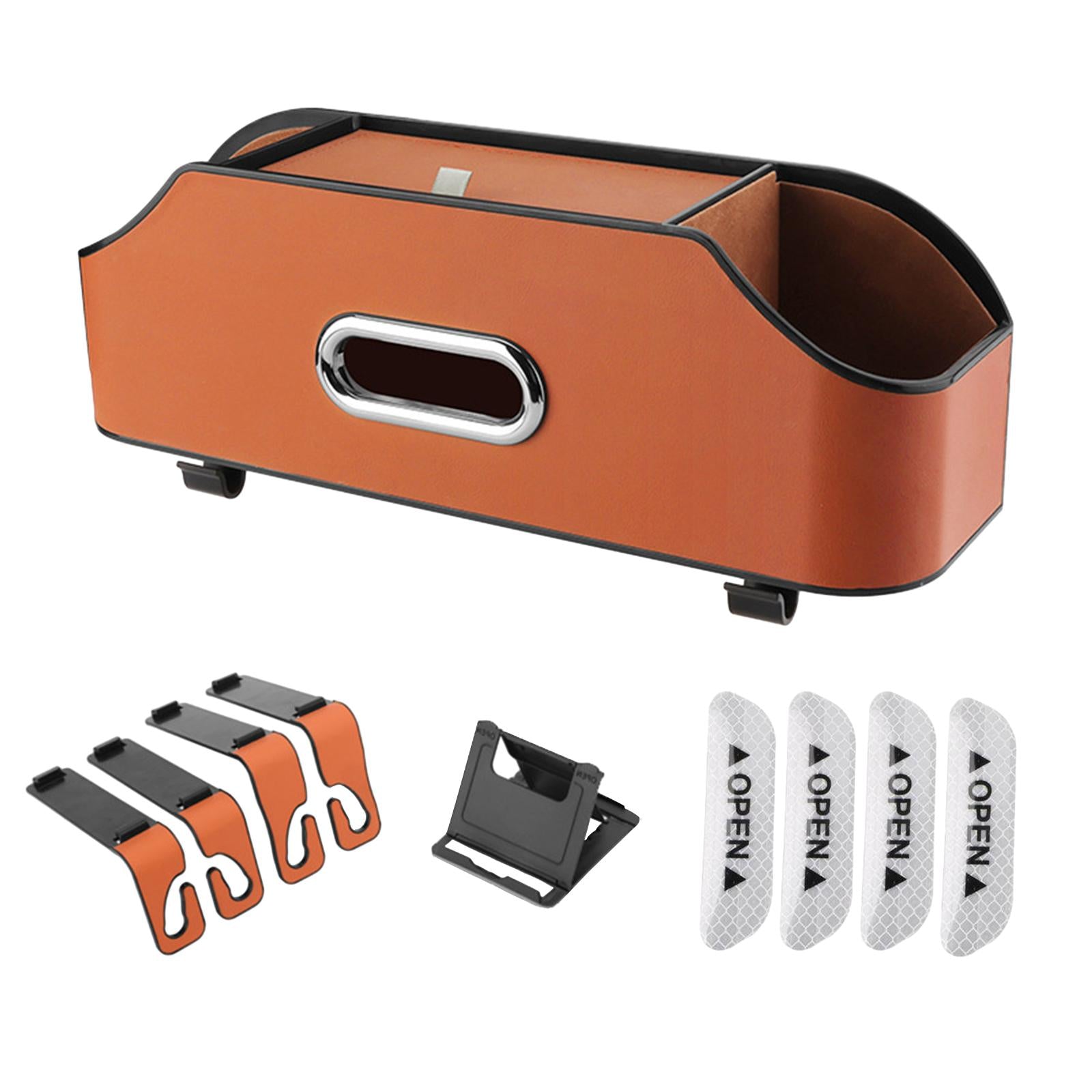 Car Headrest Organizer with 2 Drink Cup Holder for Travel Baby Toddlers Orange