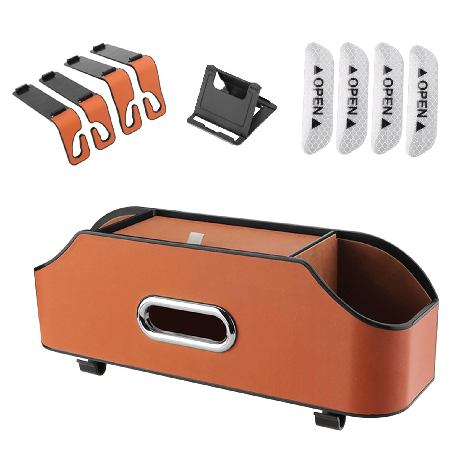 Car Headrest Organizer with 2 Drink Cup Holder for Travel Baby Toddlers Orange