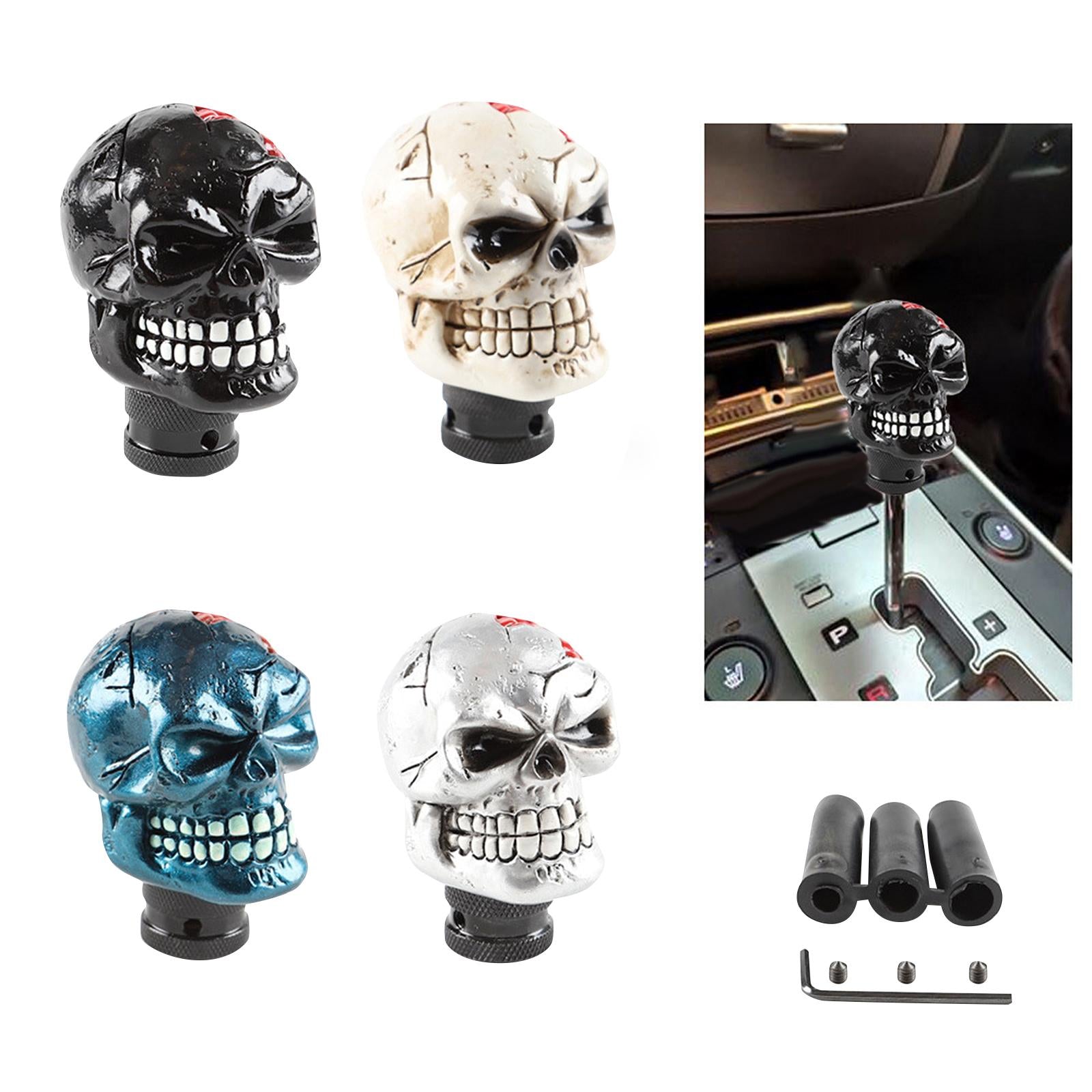 Skull Gear Shifter Knob Fit Manual Transmission Vehicles Manual Shifter Knob Black