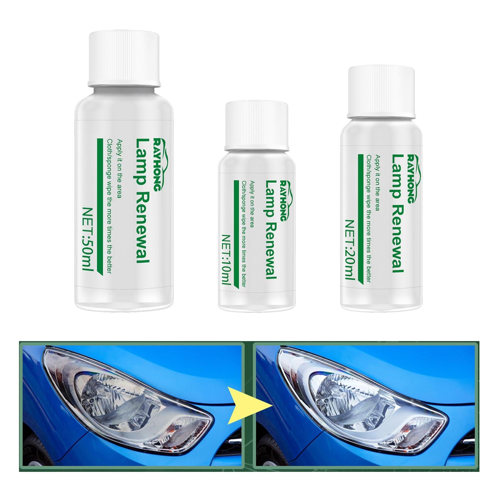 2xHeadlight Polisher Restorer for Lights Car Windows Brake Lights 50ml