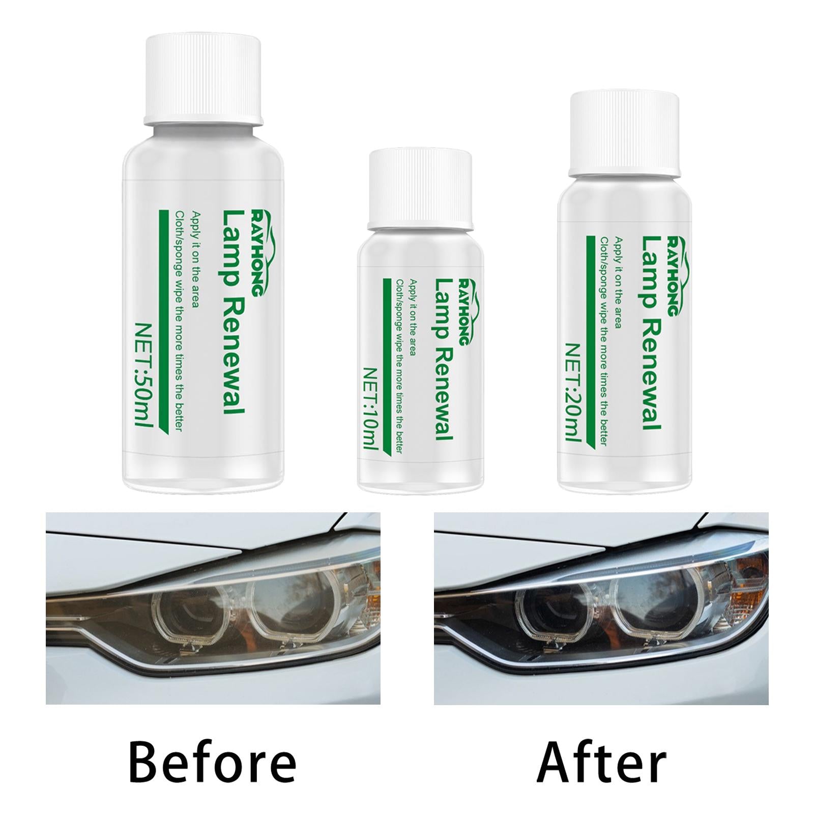 Headlight Polisher Restorer for Lights Car Windows Brake Lights 50ml