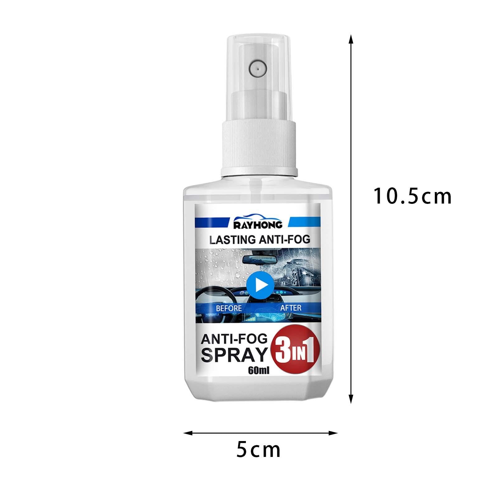 3x3 in 1 Anti Fog Spray 2 Liquid Cleaner and Protector for Suvs Mirrors