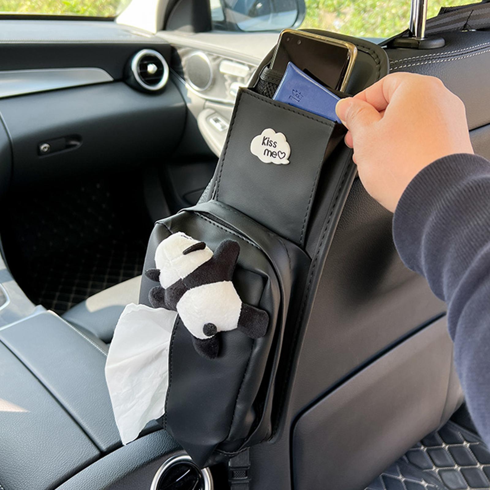 Car Seat Side Storage Organizer Quick Installation Dustproof Auto Tissue Box