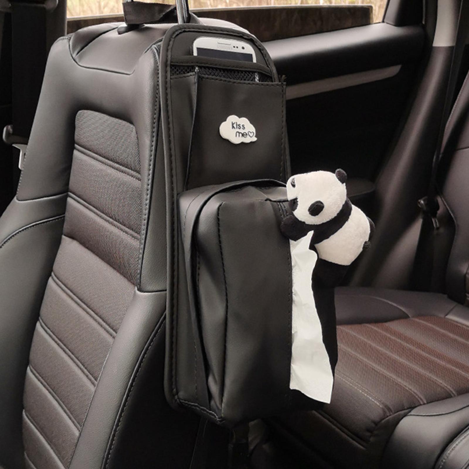 Car Seat Side Storage Organizer Quick Installation Dustproof Auto Tissue Box