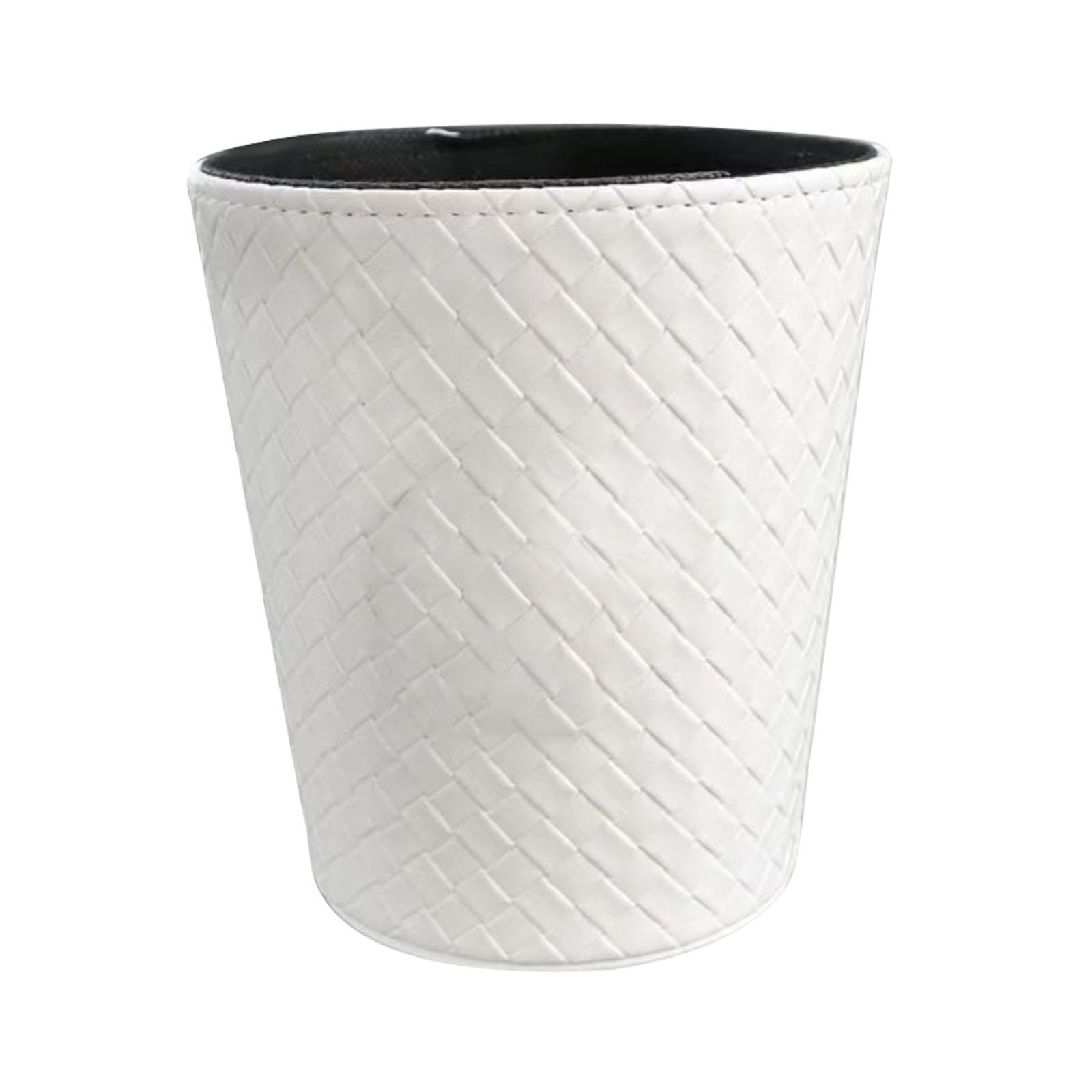 Car Trash Can Multipurpose Portable Waterproof Universal Leakproof Trash Bin White