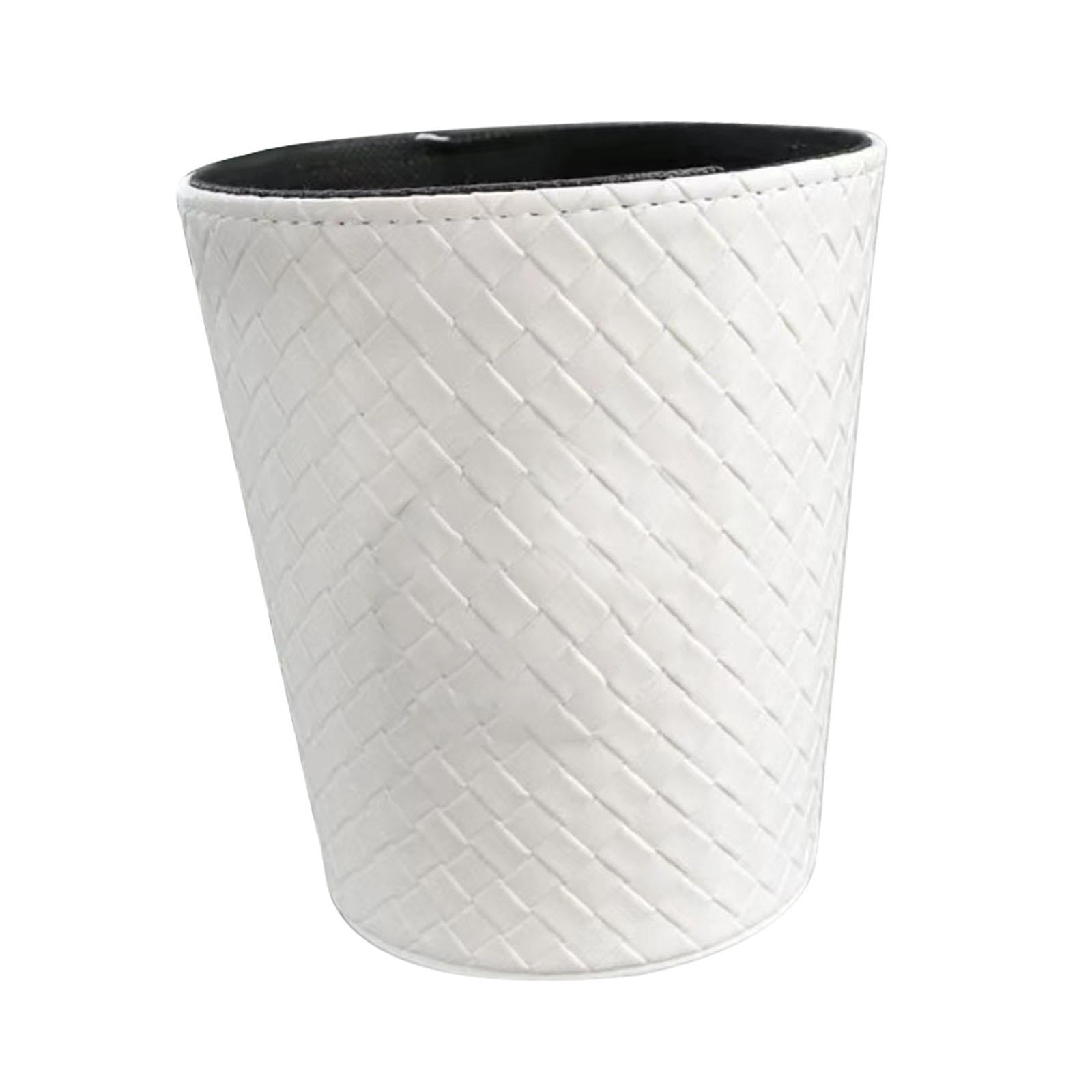Car Trash Can Multipurpose Portable Waterproof Universal Leakproof Trash Bin White