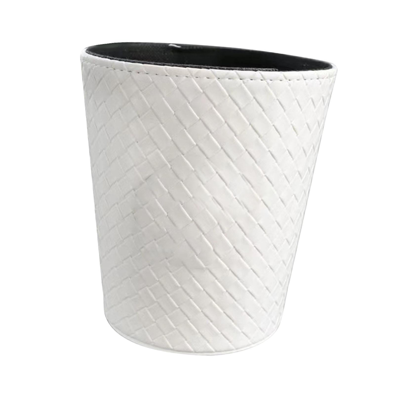 Car Trash Can Multipurpose Portable Waterproof Universal Leakproof Trash Bin White