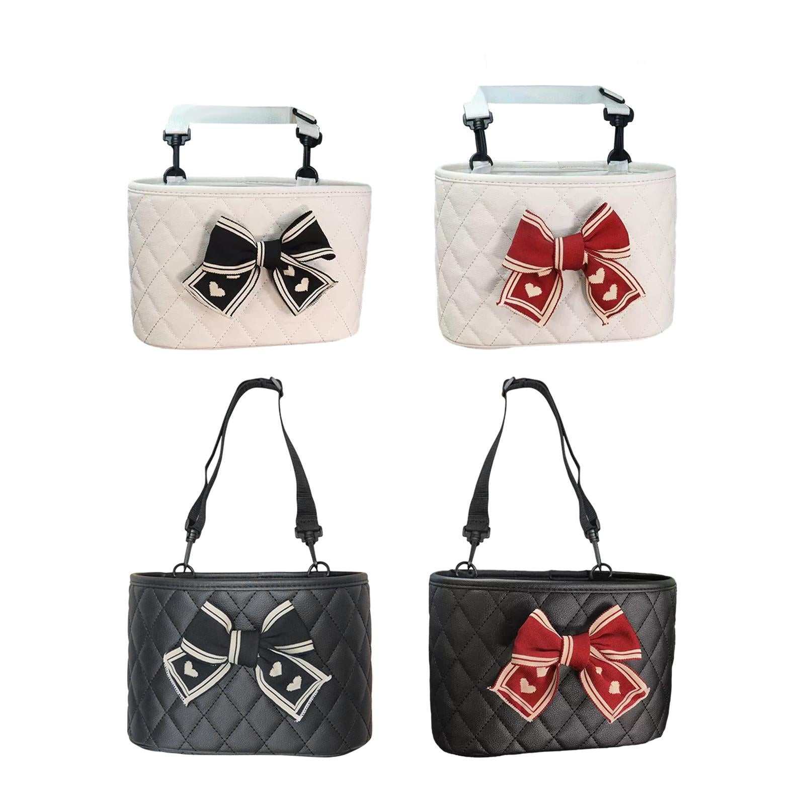 Car Backseat Organizer Waterproof for Water Cup Drink Cup Purse Storage White Red