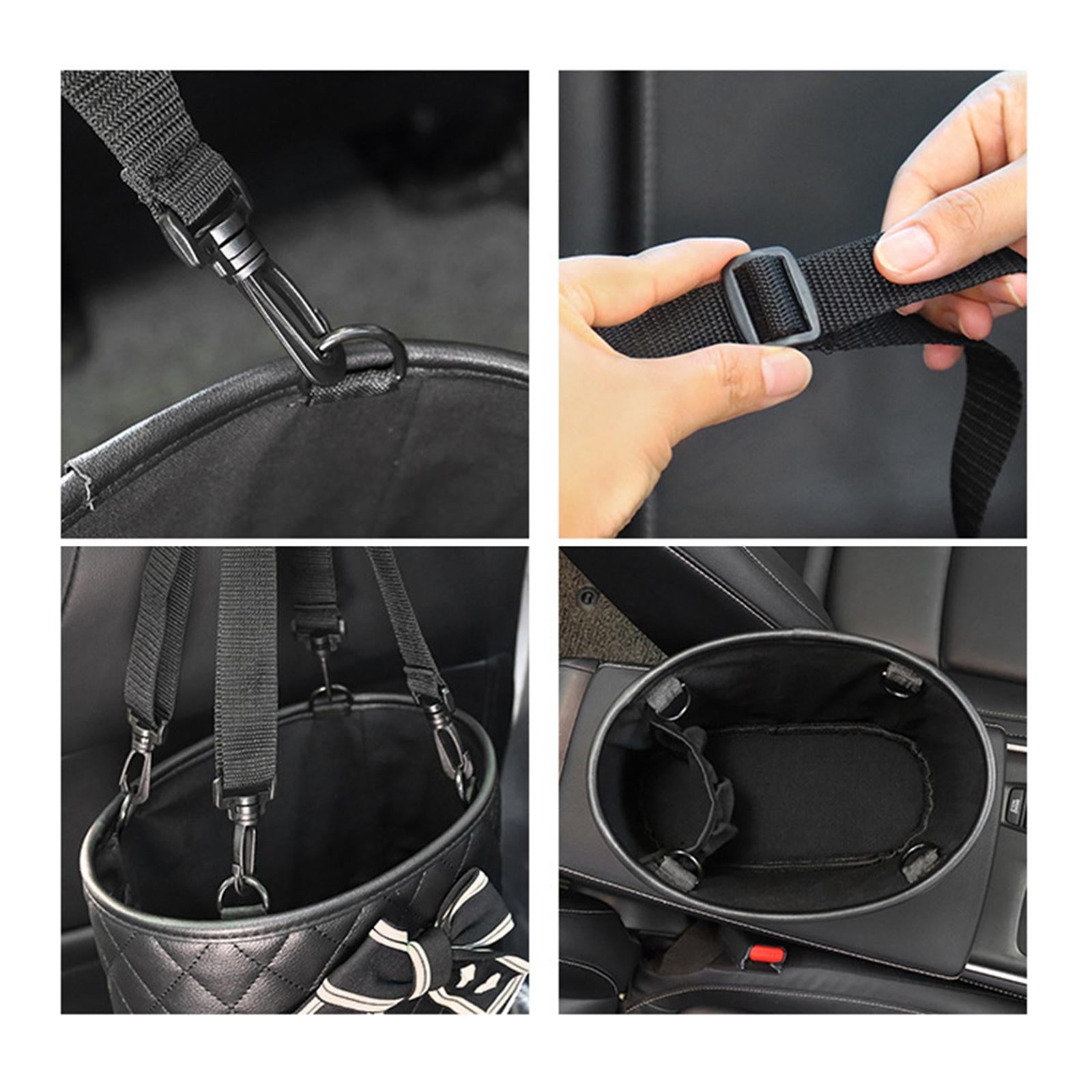 Car Backseat Organizer Waterproof for Water Cup Drink Cup Purse Storage White Black