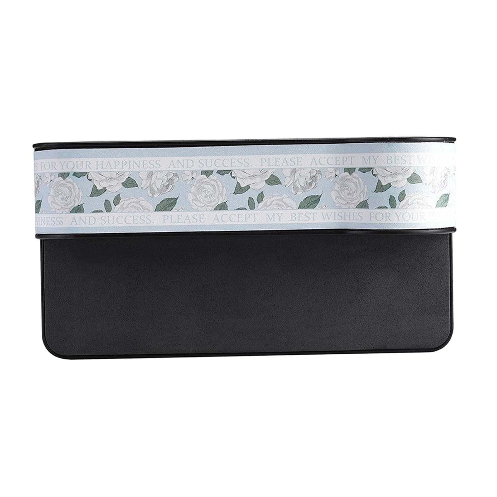 Car Front Seat Slit Organizer Filler with Cup Holder Rose Pattern Passenger Seat