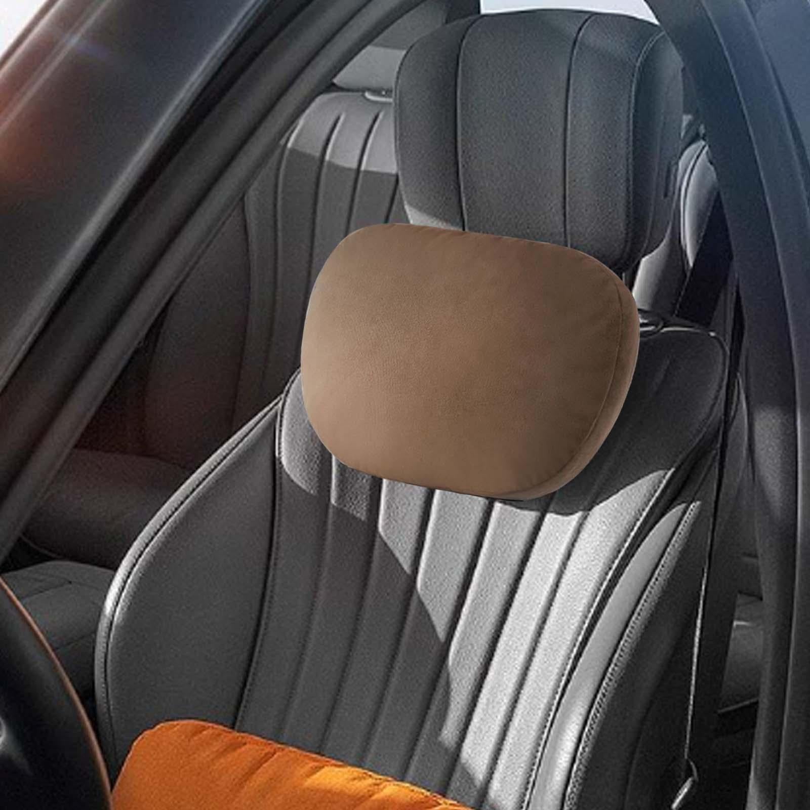 Car Headrest Pillow Portable Seat Headrest Cushion for Suvs Trucks Cars Brown