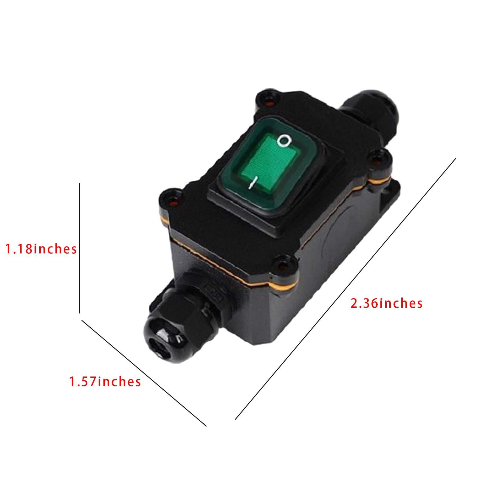 Inline Cord Switch Multiuse Sturdy with Indicator Light for Floor Lamps Green