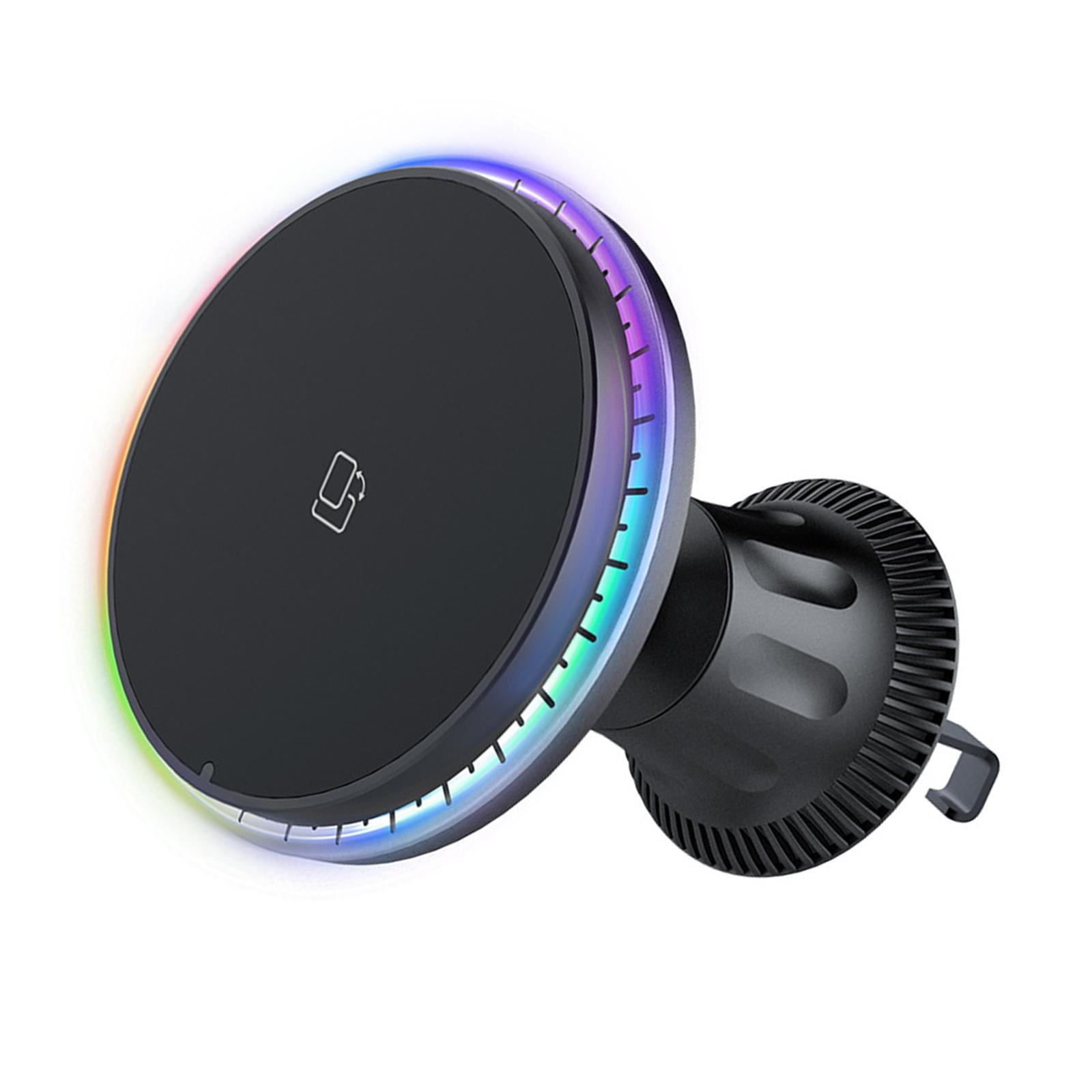Phone Mount for Car Wireless Charger Magnetic Suction Automobile Accessories Colorful light