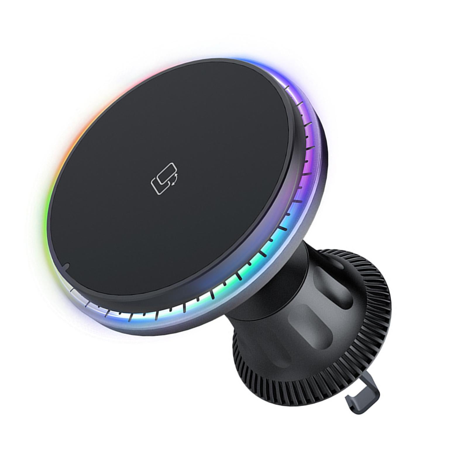 Phone Mount for Car Wireless Charger Magnetic Suction Automobile Accessories Colorful light