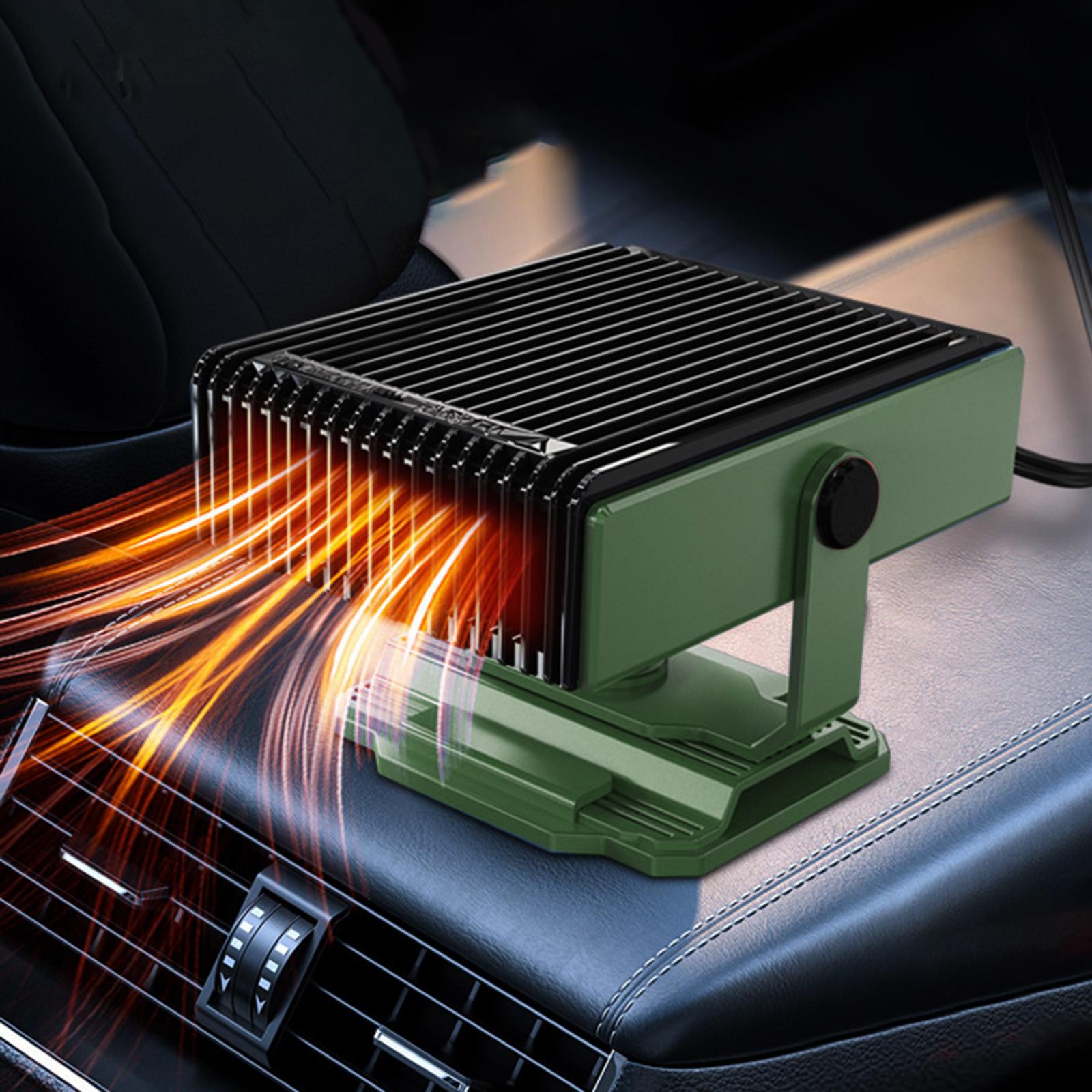 Car Heater Quick Heating 12V 150W Auto Heating Fan for Vehicles Boat RV Green