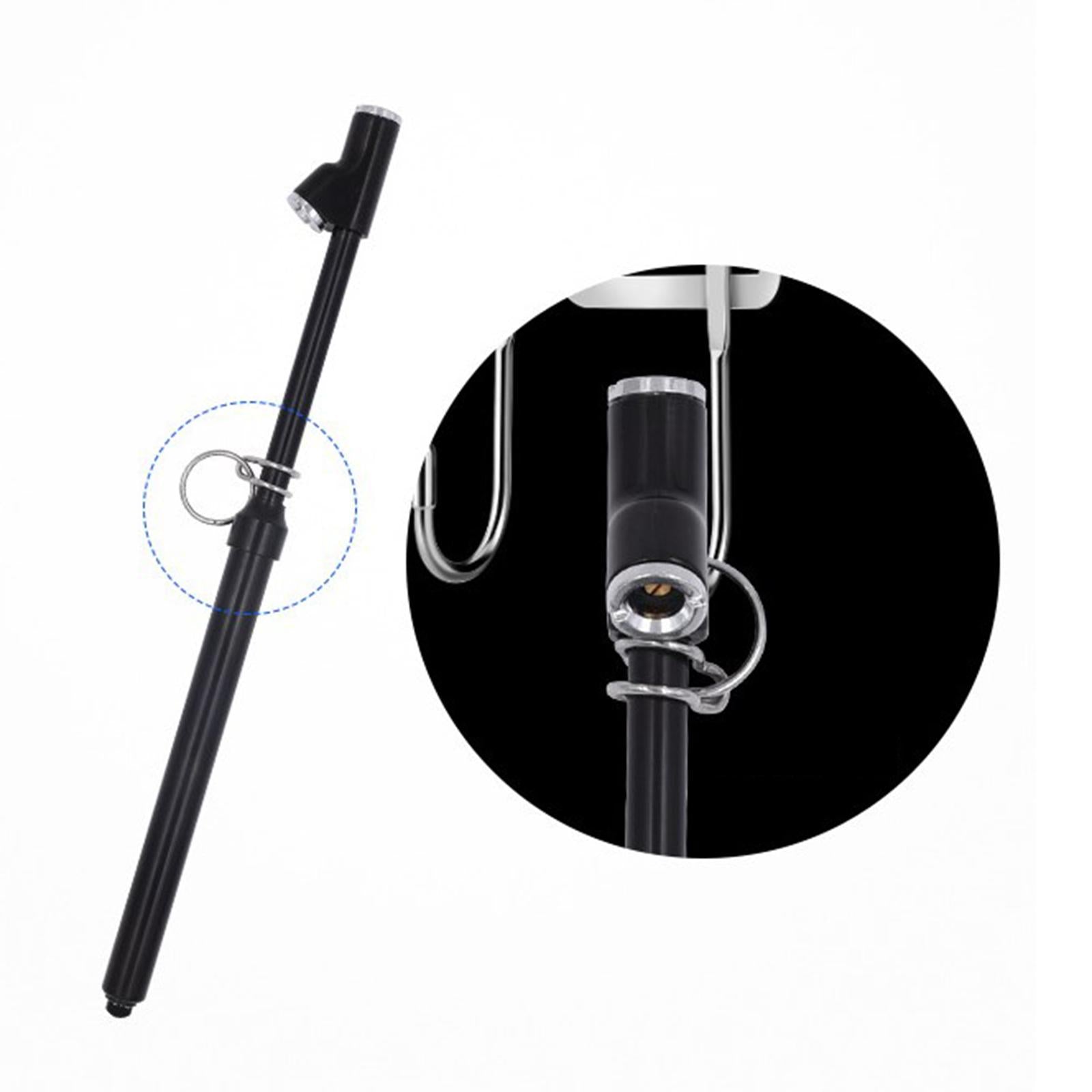 Dual Head Tire Pressure Gauge Metal Air Pressure Gauge for Bicycles Van Black